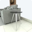 Ver imagem 2 de Mesinha Lateral De Canto Para Sala e Quarto Redonda C.P
