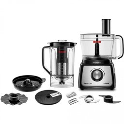 Multiprocessador de Alimentos Mondial Turbo Chef 9 em 1 MPN-01-BF com 2 Velocidades + Pulsar 1000 W - 1