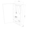 Porta Joias Acessórios Parede Colares Móveis Mdf Branco com Espelho e Veludo 67cm x 35cm - 3