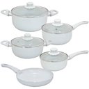 Ver imagem 1 de Jogo de Panelas de Indução Antiaderente Cerâmica Madrid Cinza 5 Peças - Hauskraft Premium