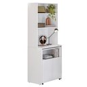 Ver imagem 6 de Estante Escrivaninha com Mesa Bancada Retrátil Salt Branco Z06 - Mpozenato