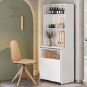 Ver imagem 7 de Estante Escrivaninha com Mesa Bancada Retrátil Salt Branco Z06 - Mpozenato