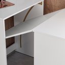 Ver imagem 2 de Estante Escrivaninha com Mesa Bancada Retrátil Salt Branco Z06 - Mpozenato