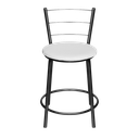 Ver imagem 4 de Jogo 6 Banqueta Baixa Para Cozinha Epoxi Craqueada Assento Estofado 