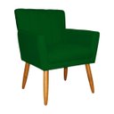 Ver imagem 5 de Poltrona Decorativa Elegante Cecília Recepção Escritório Sala de Estar Suede Verde