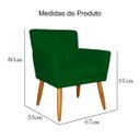 Ver imagem 7 de Poltrona Decorativa Elegante Cecília Recepção Escritório Sala de Estar Suede Verde