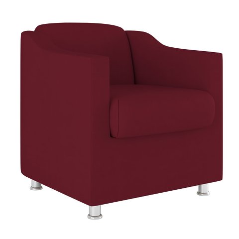 Poltrona Decorativa Tilla Consultório Recepção Suede Cor:Marsala