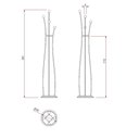 Ver imagem 2 de Cabideiro Mancebo de Chão Piso Polvo Madeira Aramado Metal Preto