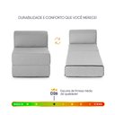 Ver imagem 5 de Poltrona Cama Adele 0,66m Linho Rústico Cinza Dobrável - King House