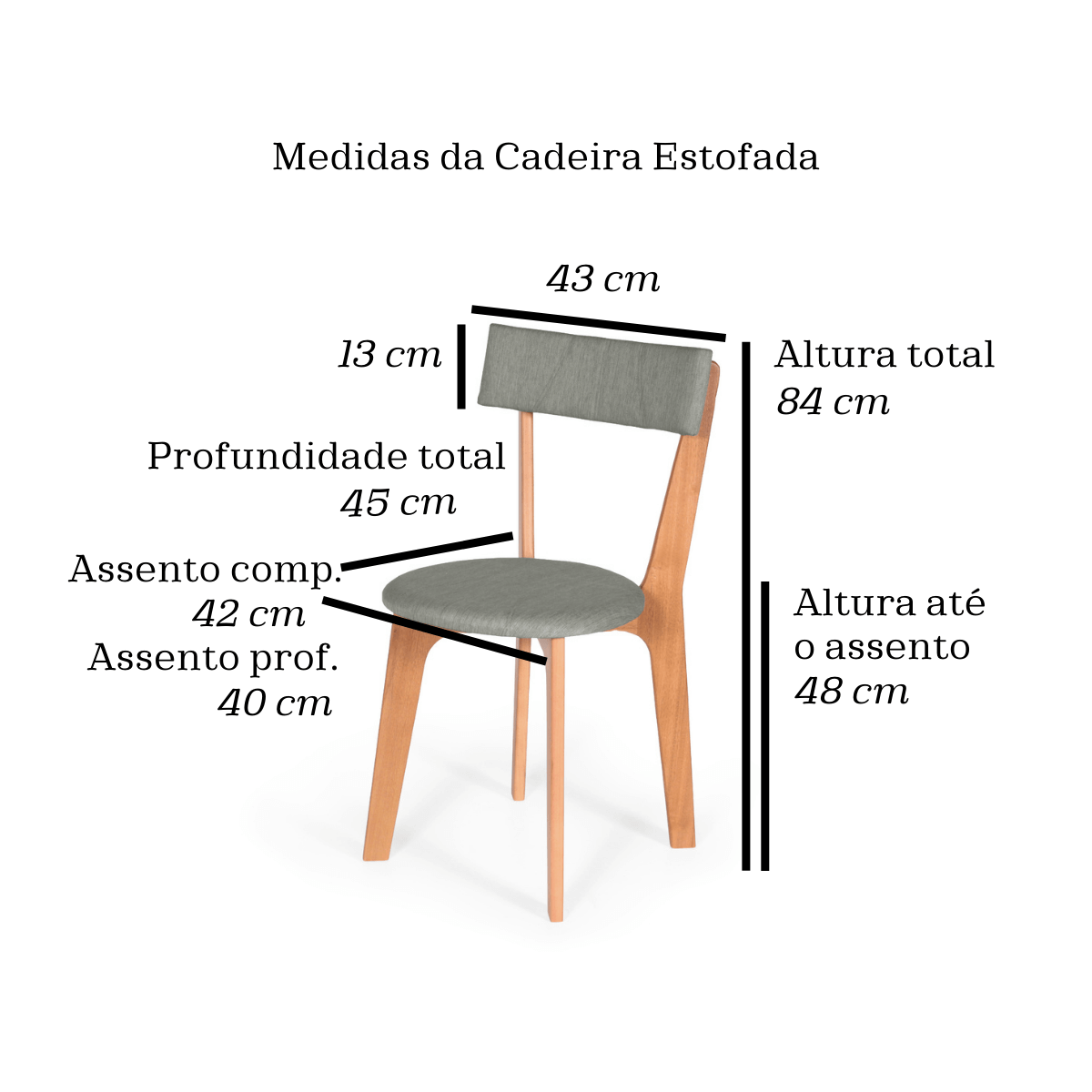 Cadeira em Madeira Ecológica Divino Estofada Verde - 3