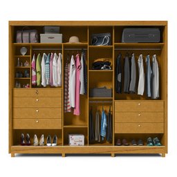 Guarda Roupa Casal com Espelho 2 Portas Apolo Naturale Off-White - Gelius - 6