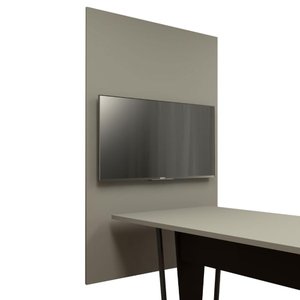 Painel de Tv P/ Sala de Reunião 195cm X 120cm Czs F5 Office Cor:cinza Sagrado