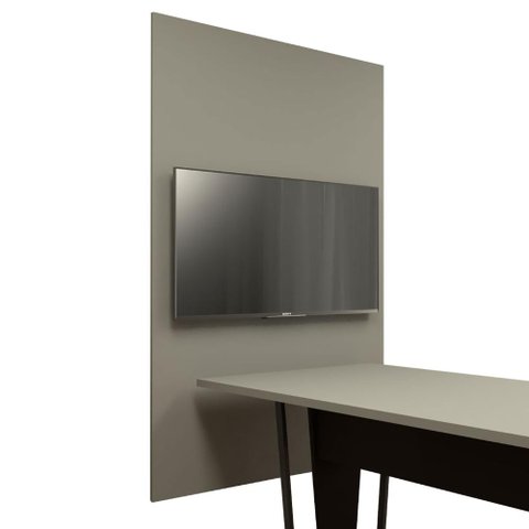 Painel de Tv P/ Sala de Reunião 195cm X 120cm Czs F5 Office Cor:cinza Sagrado