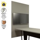 Ver imagem 4 de Painel de Tv P/ Sala de Reunião 195cm X 120cm Czs F5 Office Cor:cinza Sagrado