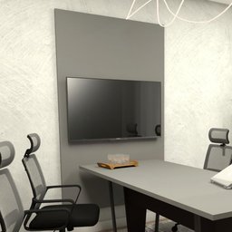 Painel de Tv P/ Sala de Reunião 195cm X 120cm Czs F5 Office Cor:cinza Sagrado - 3