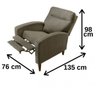 Poltrona Reclinável da Vovó Luxury Estofados - Capuccino - 4