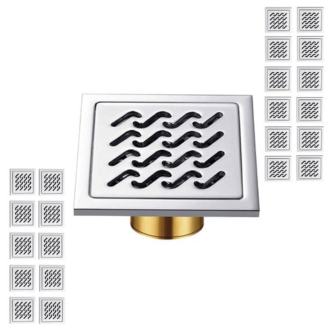 Ralo Inox 10x10 Kit 22 Uni Banheiro Anti Odor Anti Inseto Cozinha Lavanderia Higienico Resistente Qu
