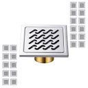 Ver imagem 1 de Ralo Inox 10x10 Kit 22 Uni Banheiro Anti Odor Anti Inseto Cozinha Lavanderia Higienico Resistente Qu