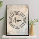 Ver imagem 2 de Quadro Oração Pai Nosso - Mármore Bege e Dourado 45x34cm:madeira Preta