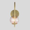 Ver imagem 4 de Arandela Online Dourado Globo de Vidro Fume + Led 5w