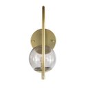 Ver imagem 3 de Arandela Online Dourado Globo de Vidro Fume + Led 5w