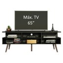 Ver imagem 3 de Rack para Tv até 65 Polegadas Madesa Londres com Pés Retro Preto Texturizado