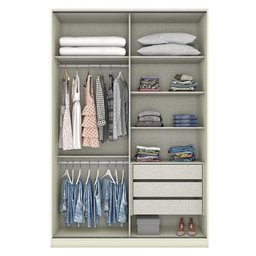 Guarda Roupa Modulado Predileto 2 Portas Deslizantes Areia/Jequitibá - Móveis Henn - 2