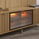 Ver imagem 6 de Rack com Painel para TV 75 Polegadas 100% MDF Vidro Reflecta LED 3 Portas 178cm Neon Float Carvalho