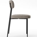 Ver imagem 6 de Cadeira Decorativa Estofada para Sala de Jantar Melina L02 Bouclê Bege - Lyam Decor