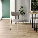 Ver imagem 2 de Cadeira Decorativa Estofada para Sala de Jantar Melina L02 Bouclê Bege - Lyam Decor