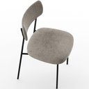 Ver imagem 3 de Cadeira Decorativa Estofada para Sala de Jantar Melina L02 Bouclê Bege - Lyam Decor