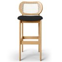 Ver imagem 3 de Banqueta Alta Para Cozinha Bancada Sala Tela Betta Fixa L02 Suede Preto - Lyam Lyam Decor
