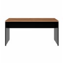 Ver imagem 2 de Mesa Escritório Escrivaninha 160cm X 70cm Pés Painel F5 Cor:nogal com Preto