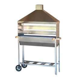 Churrasqueira Espetinho Inox Tam 75 Com Coifa Inox e 02 Grelhas Moeda Inox 70x25 - 2