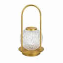 Ver imagem 1 de Luminária LED Decorativa Recarregável sem Fio Luz Quente Portátil Dourado Utimix