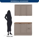 Ver imagem 4 de Cozinha Modulada Compacta Americana 2 Peças com Balcão 2 Portas 2 Gavetas Tampo Unna Griss
