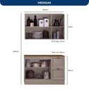 Ver imagem 3 de Cozinha Modulada Compacta Americana 2 Peças com Balcão 2 Portas 2 Gavetas Tampo Unna Griss