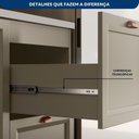 Ver imagem 6 de Cozinha Modulada Compacta Americana 2 Peças com Balcão 2 Portas 2 Gavetas Tampo Unna Griss