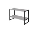 Ver imagem 5 de Nicho Parede Escritório 63cm X 28cm 2 Prateleiras F5 Office Cor:cinza Sagrado com Preto
