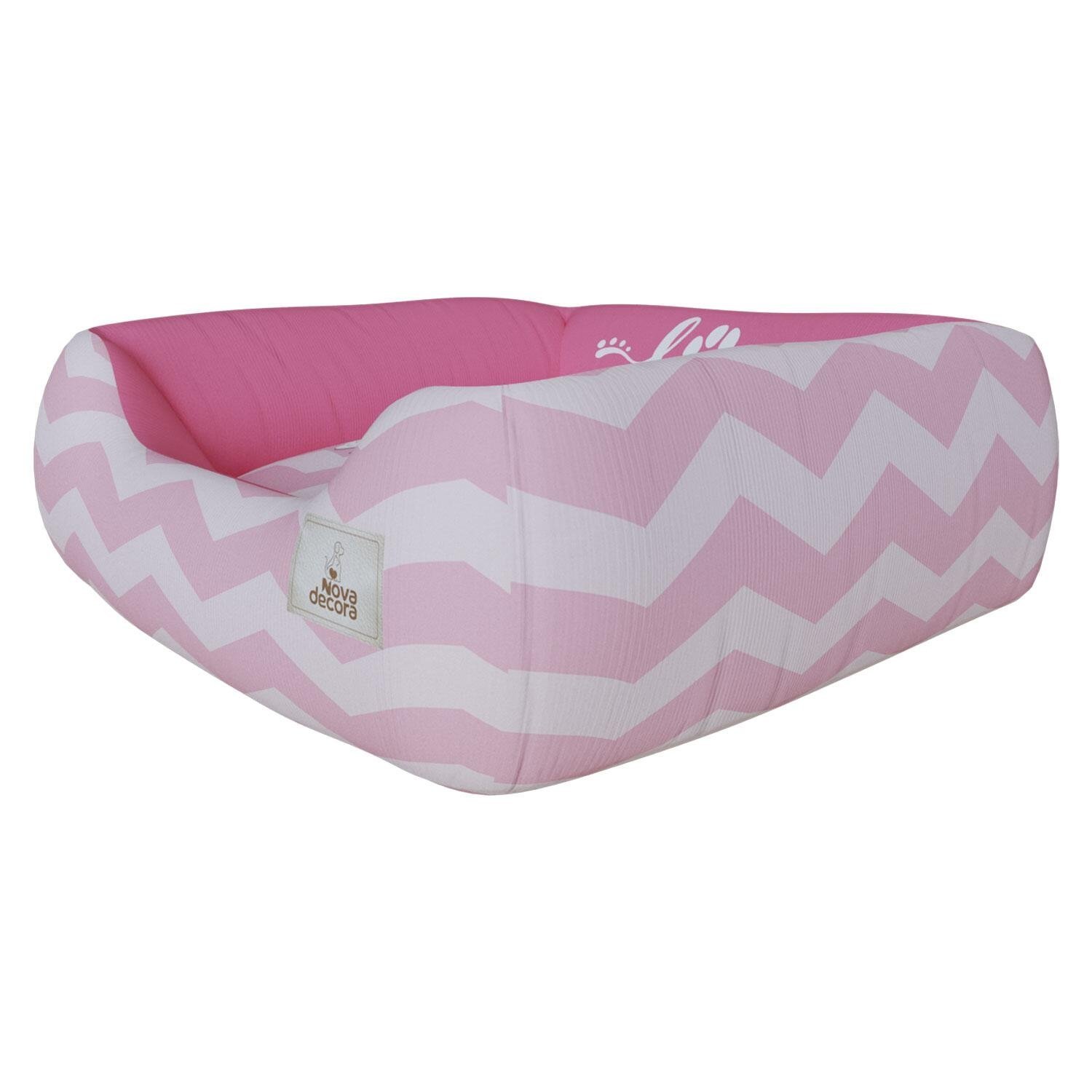 Cama Pet Para Cachorro Rosa Love Aveludado Super Resistente e Macia - 4