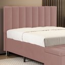 Ver imagem 1 de Cabeceira Nashira 160 para Cama Queen N-031 Veludo Rosê Claro Aradecor