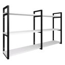 Ver mais imagens de Prateleira Decorativa Elegante Organizadora Estilo Industrial Parede Sala Quarto Cozinha Branca