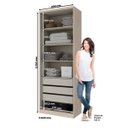 Ver imagem 3 de Guarda-Roupa Modulado com Espelho 2 Portas 3 Gavetas Diamante Henn