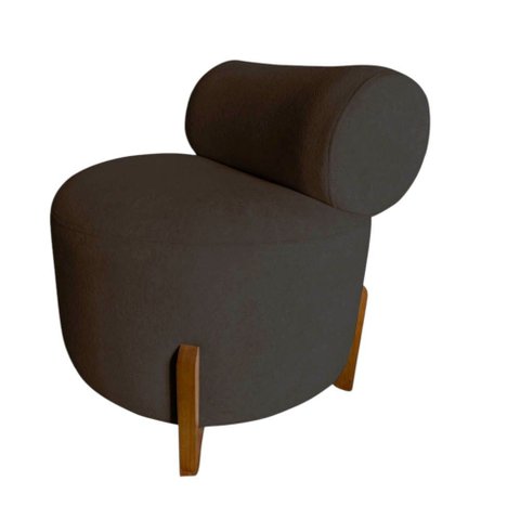 Poltrona Decorativa Mônaco Bouclé Marrom
