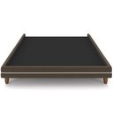 Ver imagem 2 de Cama Queen Base Box Pés Madeira 160cm Suném P05 Veludo Marrom Bouclê Cru - Lyam Decor
