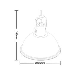 Lustre Pendente Taschibra Factory M Branco E27 Bivolt - 2