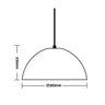 Lustre Pendente Taschibra Brooklyn Branco e Cobre E27 Bivolt - 2