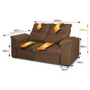 Ver imagem 3 de Sofá Retrátil Reclinável America 2,00m Suede