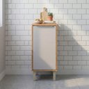 Ver imagem 1 de Balcão 1 Porta 40 cm Brilhante Celeste Cinamomo/Offwhite