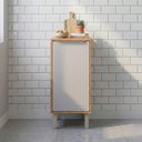 Ver imagem 1 de Balcão 1 Porta 40 cm Brilhante Celeste Bege/Cinamomo/Offwhite